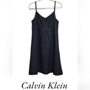 Calvin Klein Vtg dark wash sundress. Size M